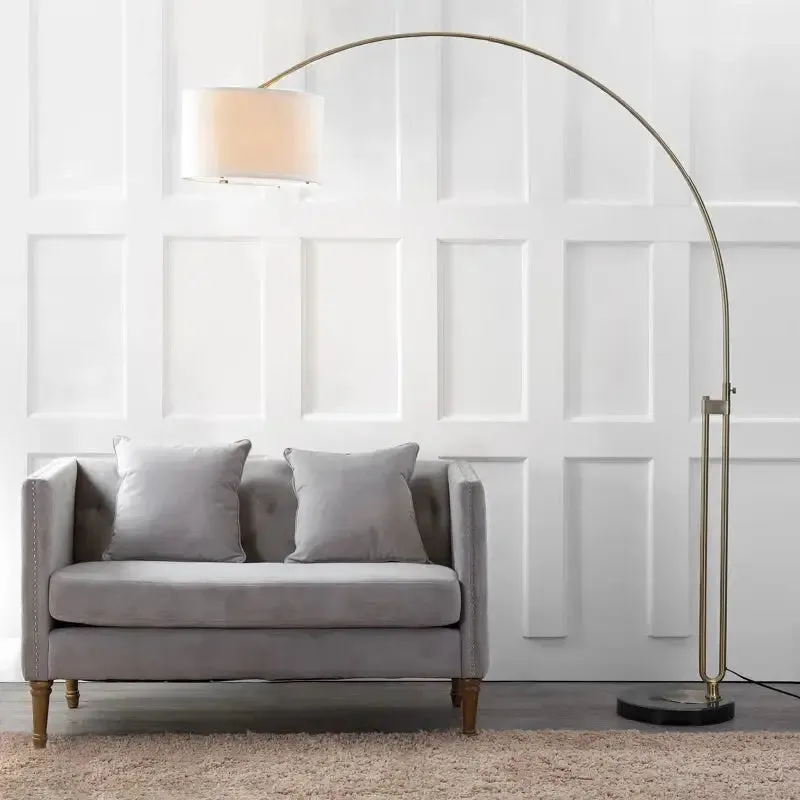 Elegant Joan Arched Floor Lamp with Marble Base