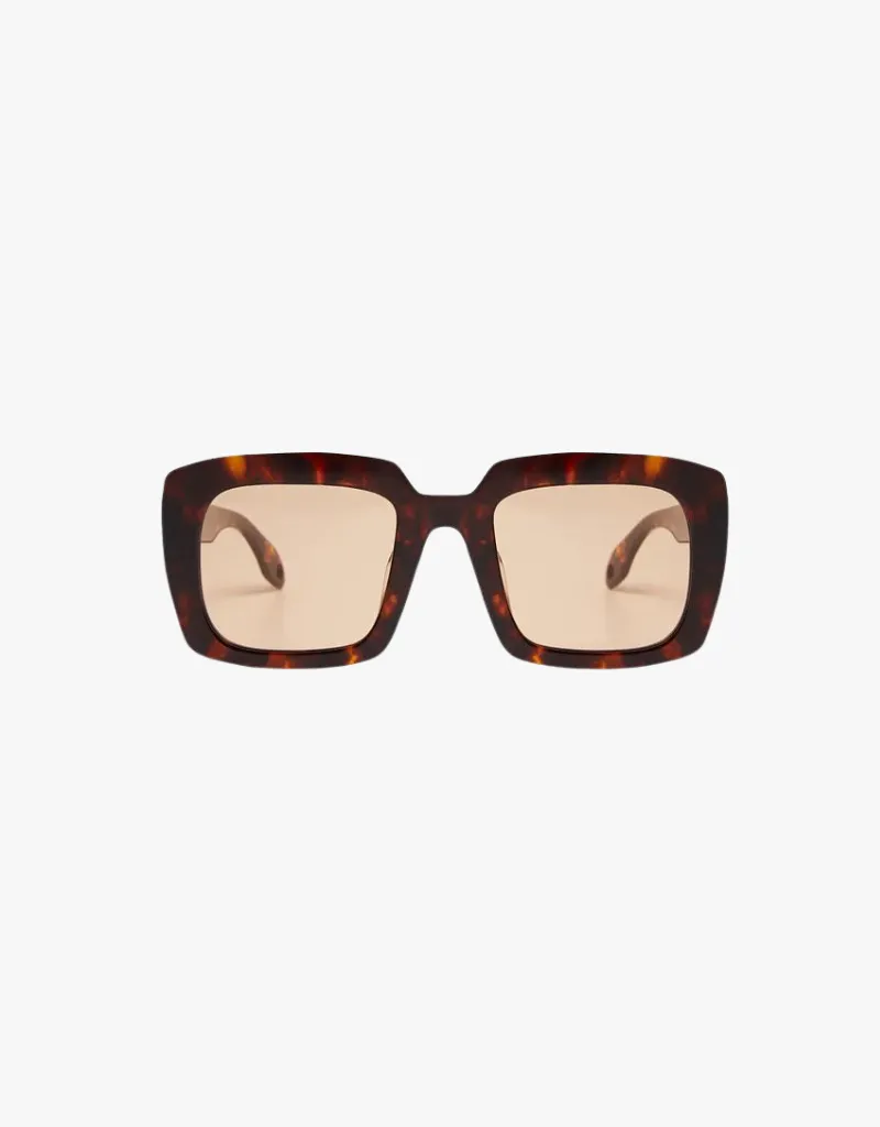 Elisa Johnson Maya Sunglasses in Brown Tortoise