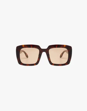 Elisa Johnson Maya Sunglasses in Brown Tortoise