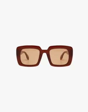 Elisa Johnson Maya Sunglasses in Gloss Brown