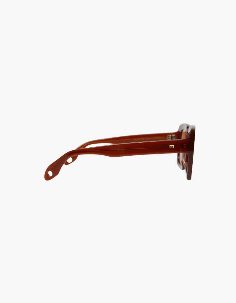 Elisa Johnson Maya Sunglasses in Gloss Brown