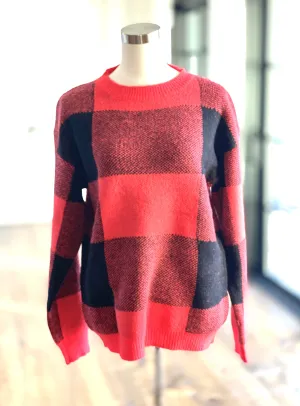 EMMA BUFFALO PLAID SWEATER