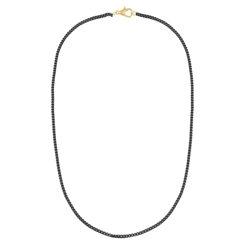 Enamel Box Chain Necklace