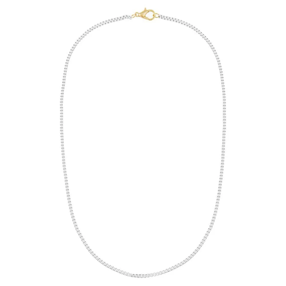 Enamel Box Chain Necklace