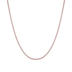 Enamel Box Chain Necklace
