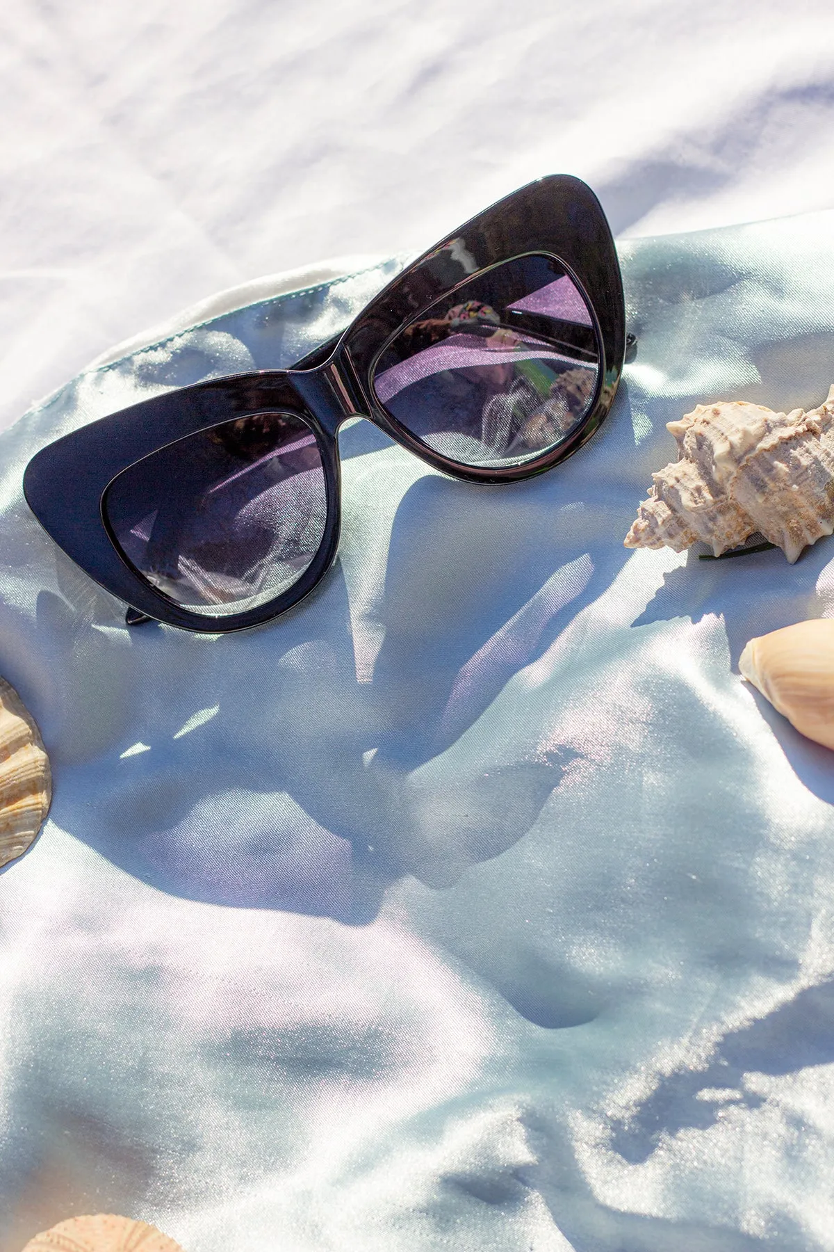 Exaggerated Chunky Cat Eye Sunglasses