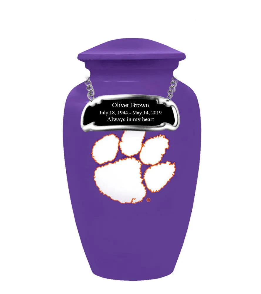 Fan Series - Clemson University Tigers Purple Memorial Cremation Urn - IUCLM101