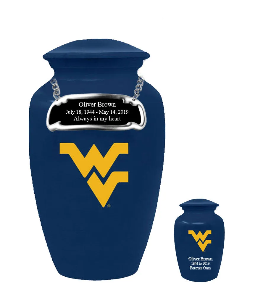 Fan Series - West Virginia University Mountaineers Memorial Cremation Urn - IUWVG100