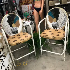 Fancy Chief - Hand Painted Metal Chair