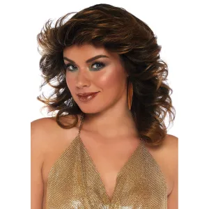 Farrah Brown Feathered Wig