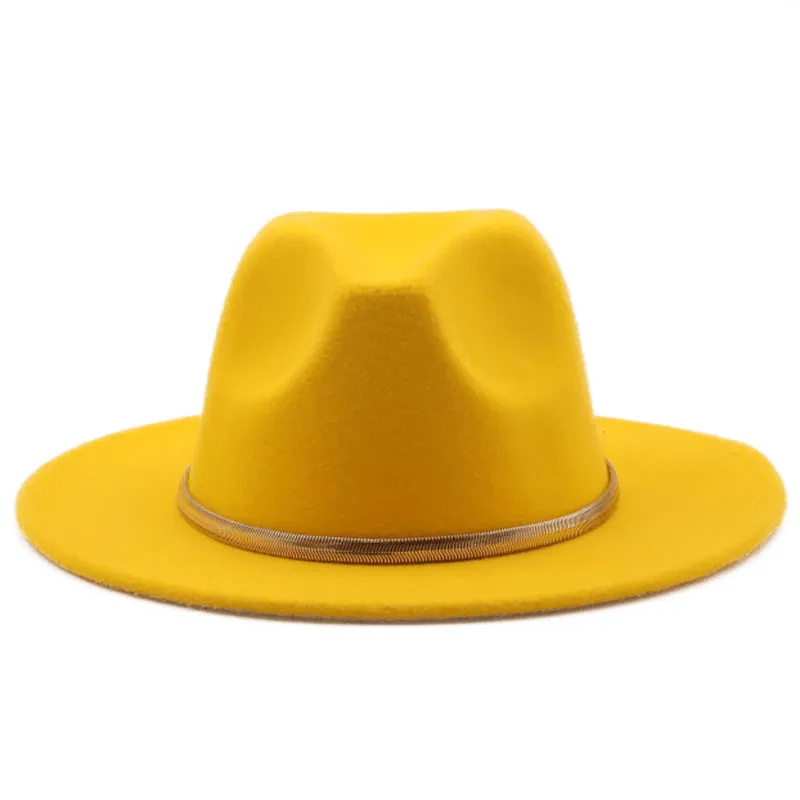 Fashion Autumn and Winter New Men'S and Women'S Woolen Top Hat Jazz