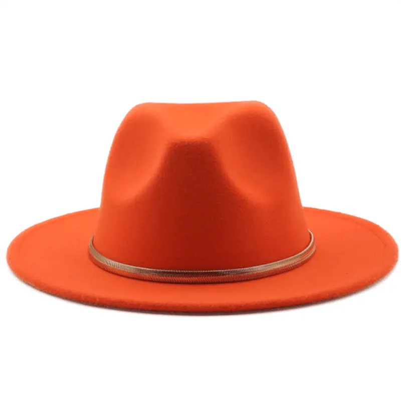 Fashion Autumn and Winter New Men'S and Women'S Woolen Top Hat Jazz