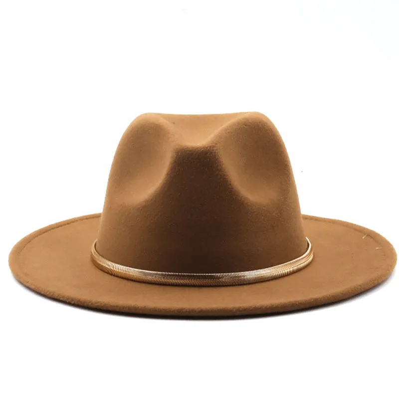 Fashion Autumn and Winter New Men'S and Women'S Woolen Top Hat Jazz