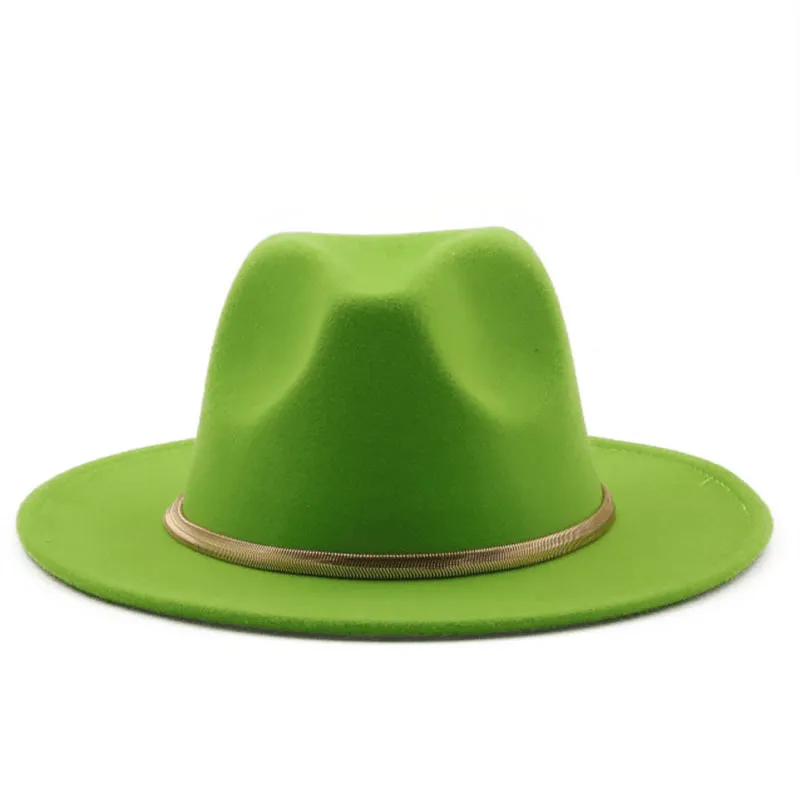 Fashion Autumn and Winter New Men'S and Women'S Woolen Top Hat Jazz