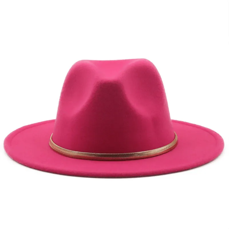 Fashion Autumn and Winter New Men'S and Women'S Woolen Top Hat Jazz