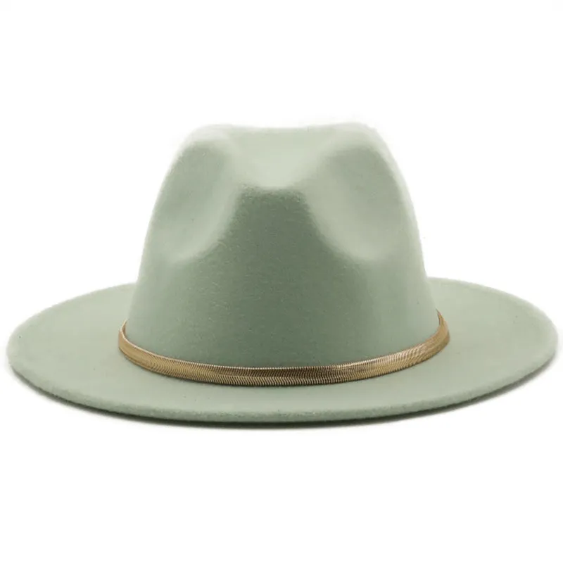 Fashion Autumn and Winter New Men'S and Women'S Woolen Top Hat Jazz