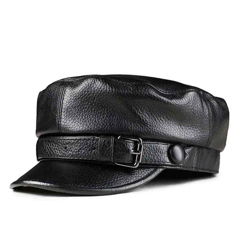 Fashion Retro PU Leather Beret