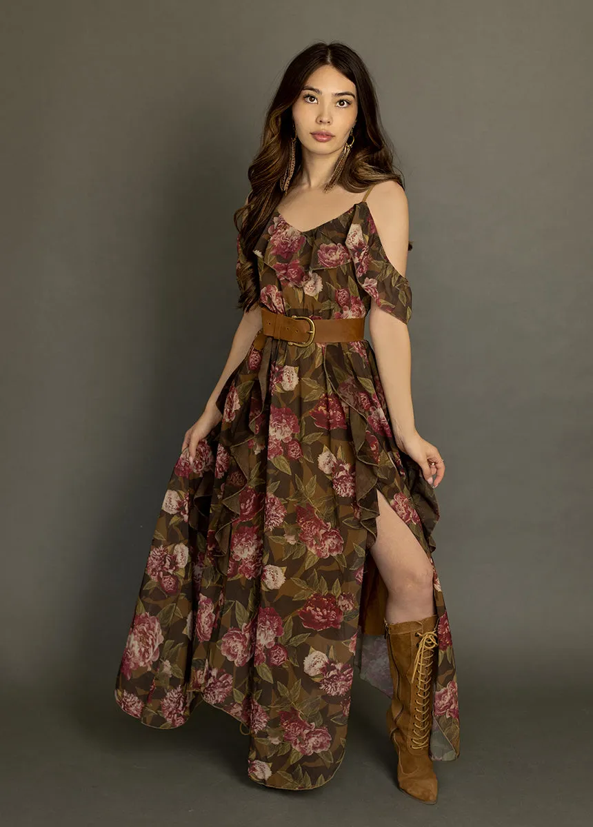 Faydon Dress in Bistre Floral