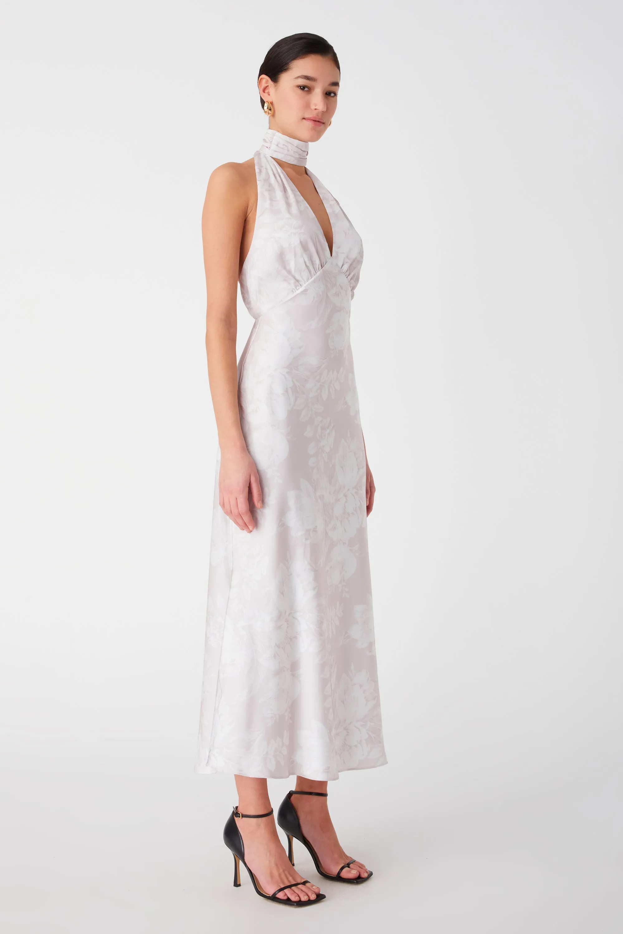 FEDERICA SATIN MIDI DRESS