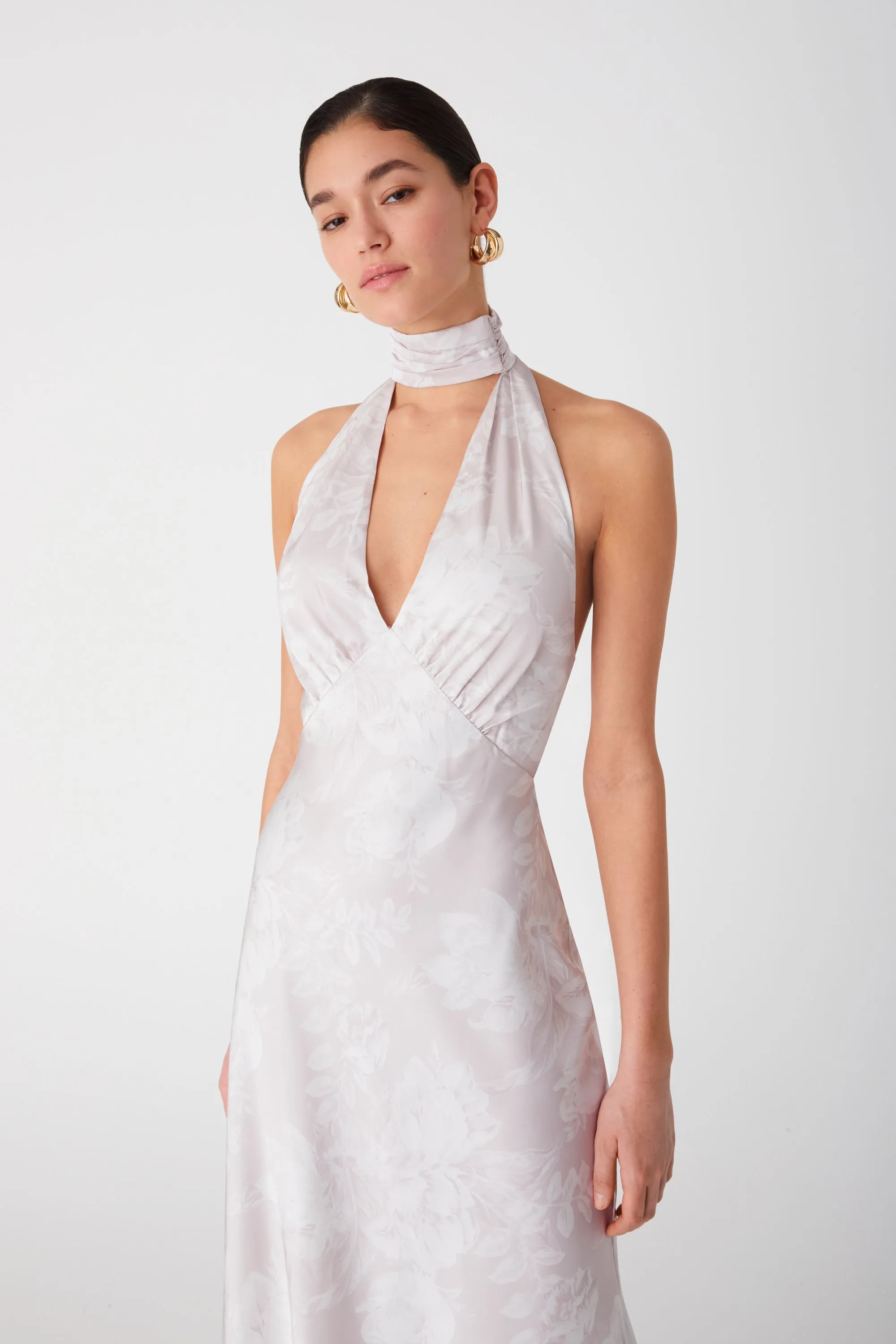 FEDERICA SATIN MIDI DRESS