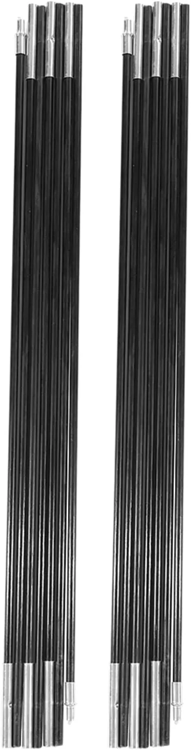 Fiberglass Tent Poles 3.96M, 2 Pieces Universal Fiber Glass Tent Rod Tarp Poles for Awnings, Portable Lightweight Replacement Poles for Camping, Hiking Accessories