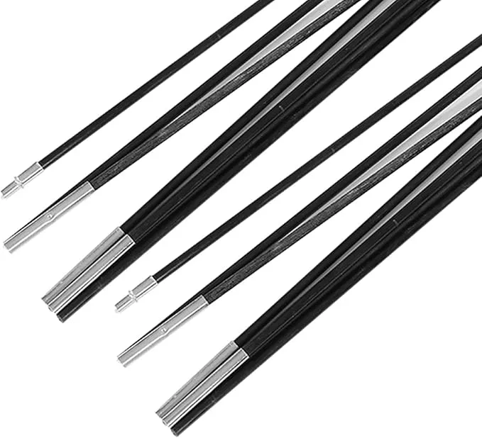 Fiberglass Tent Poles 3.96M, 2 Pieces Universal Fiber Glass Tent Rod Tarp Poles for Awnings, Portable Lightweight Replacement Poles for Camping, Hiking Accessories