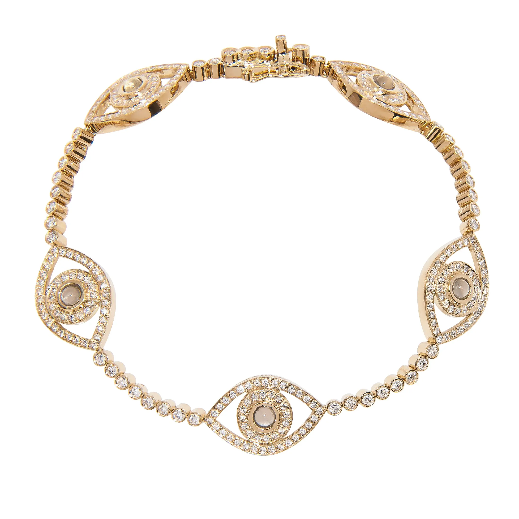 Five Mini Eyes Tennis Bracelet
