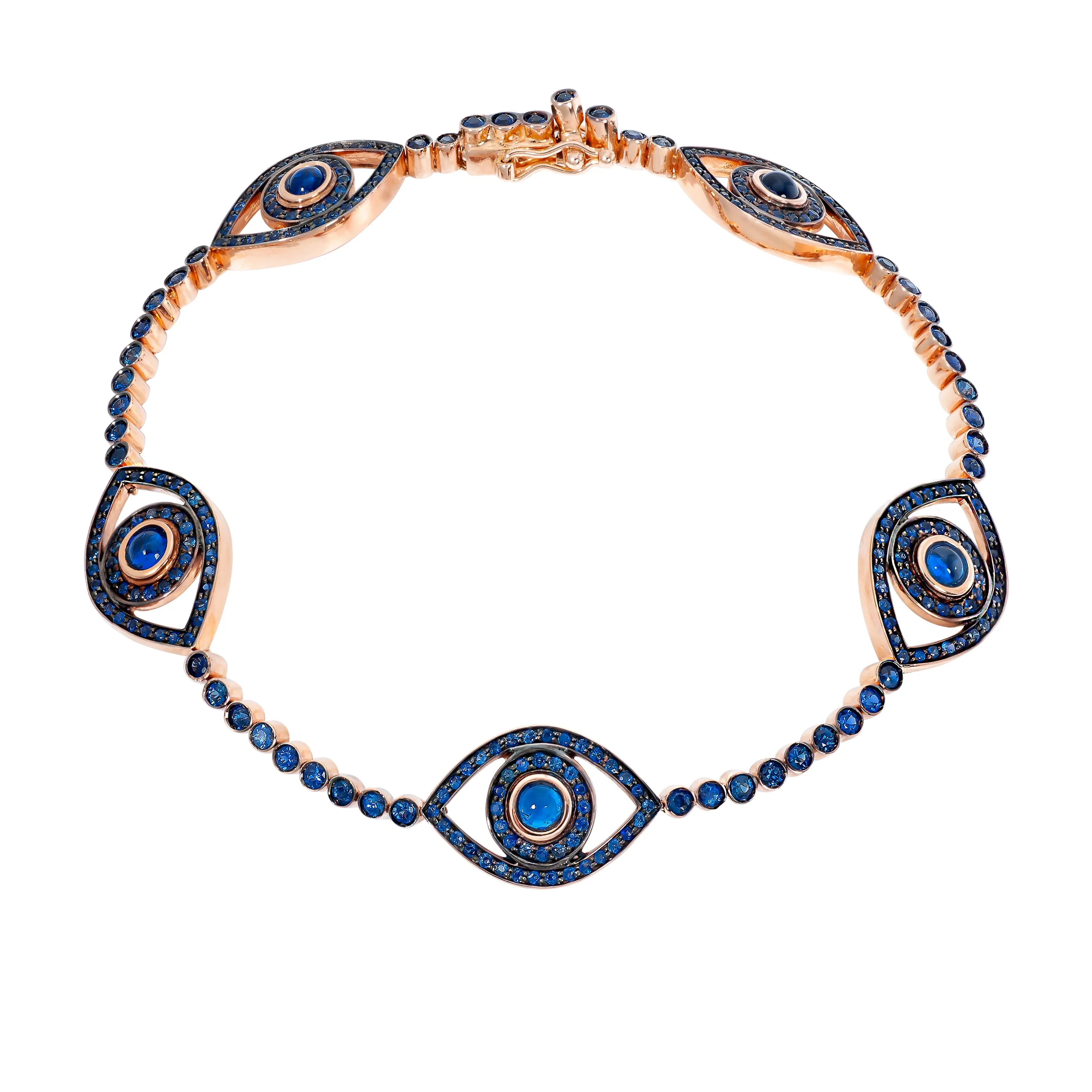 Five Mini Eyes Tennis Bracelet