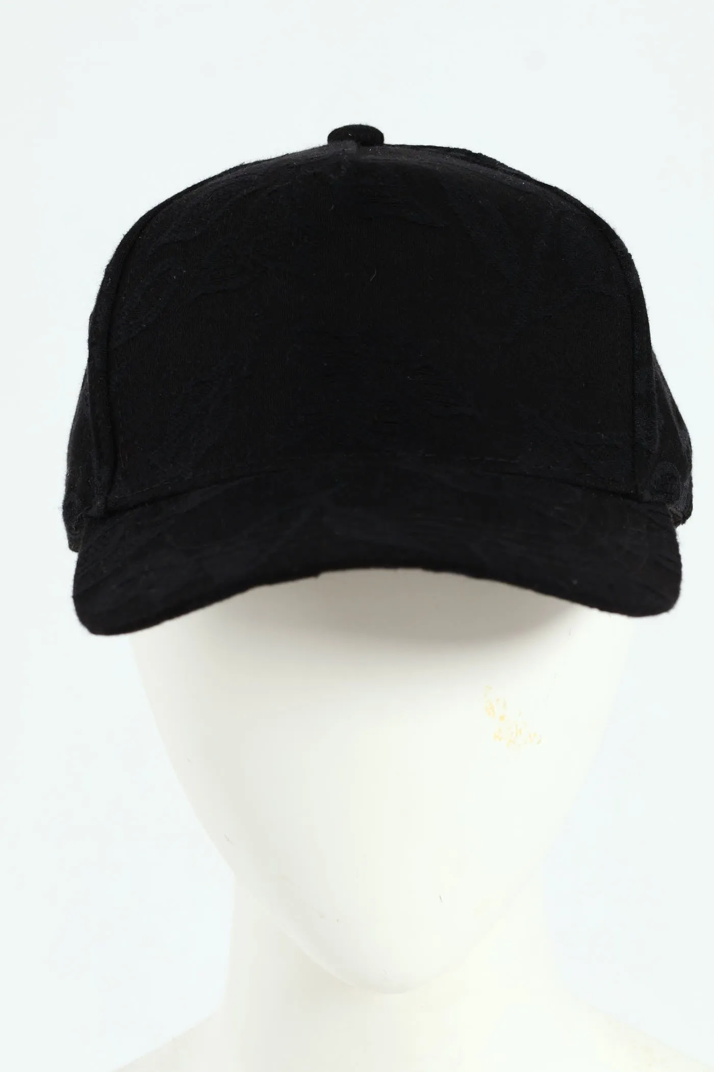 Floral Jaquard Peak Cap - Black
