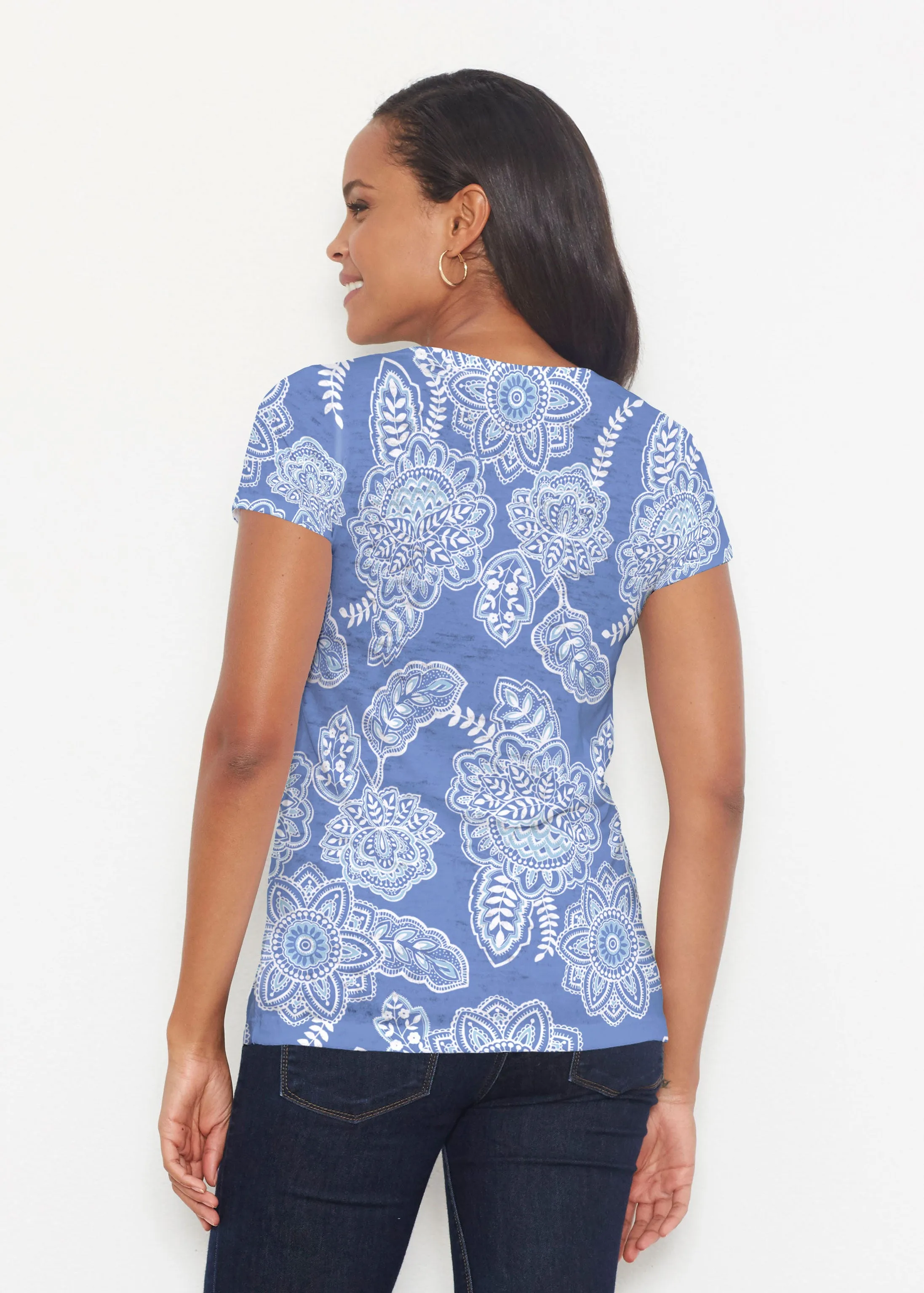 Floral Sunshine (13533) ~ Short Sleeve Scoop Shirt
