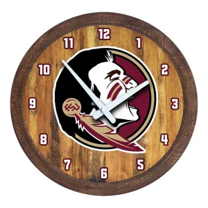 Florida State Seminoles: "Faux" Barrel Top Wall Clock