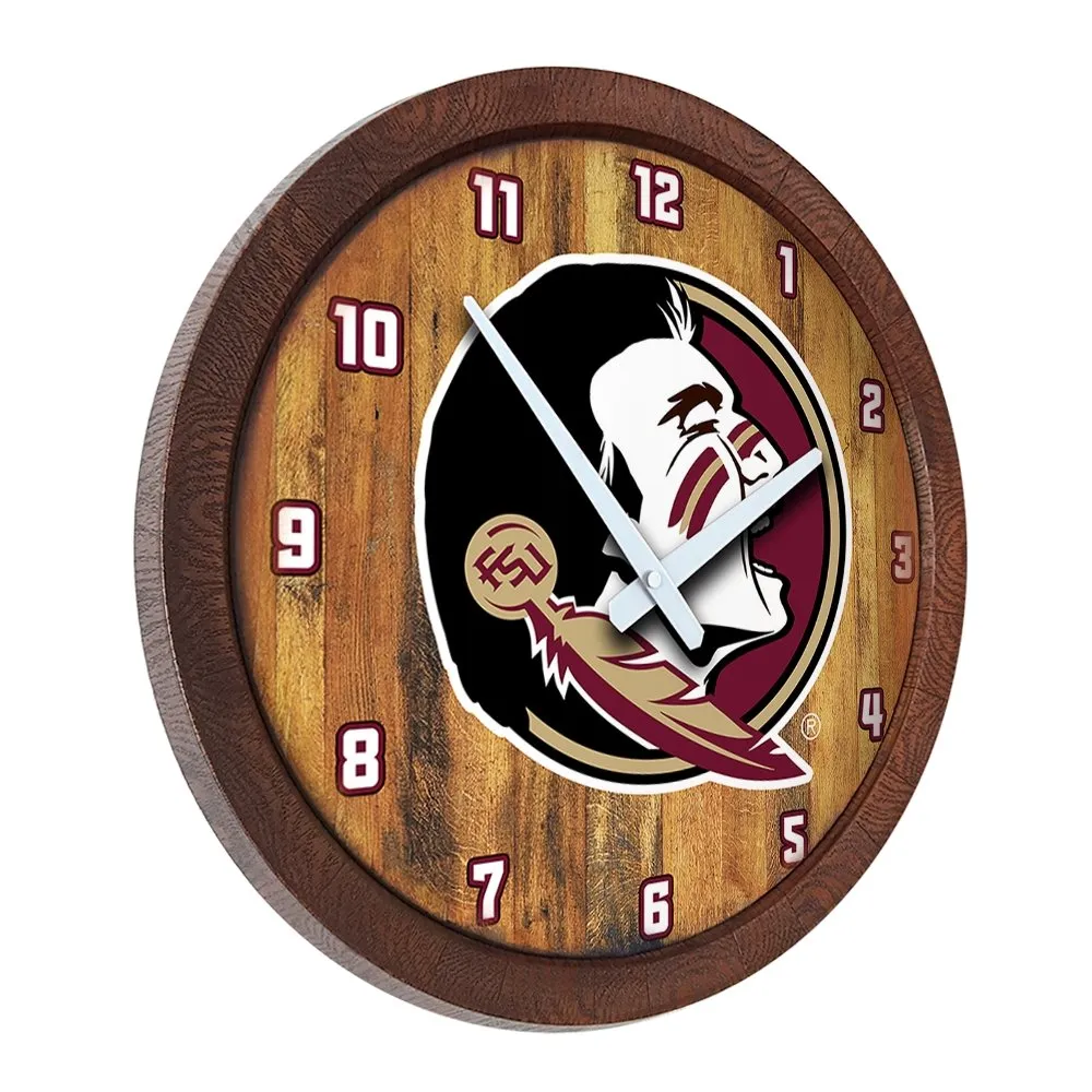 Florida State Seminoles: "Faux" Barrel Top Wall Clock