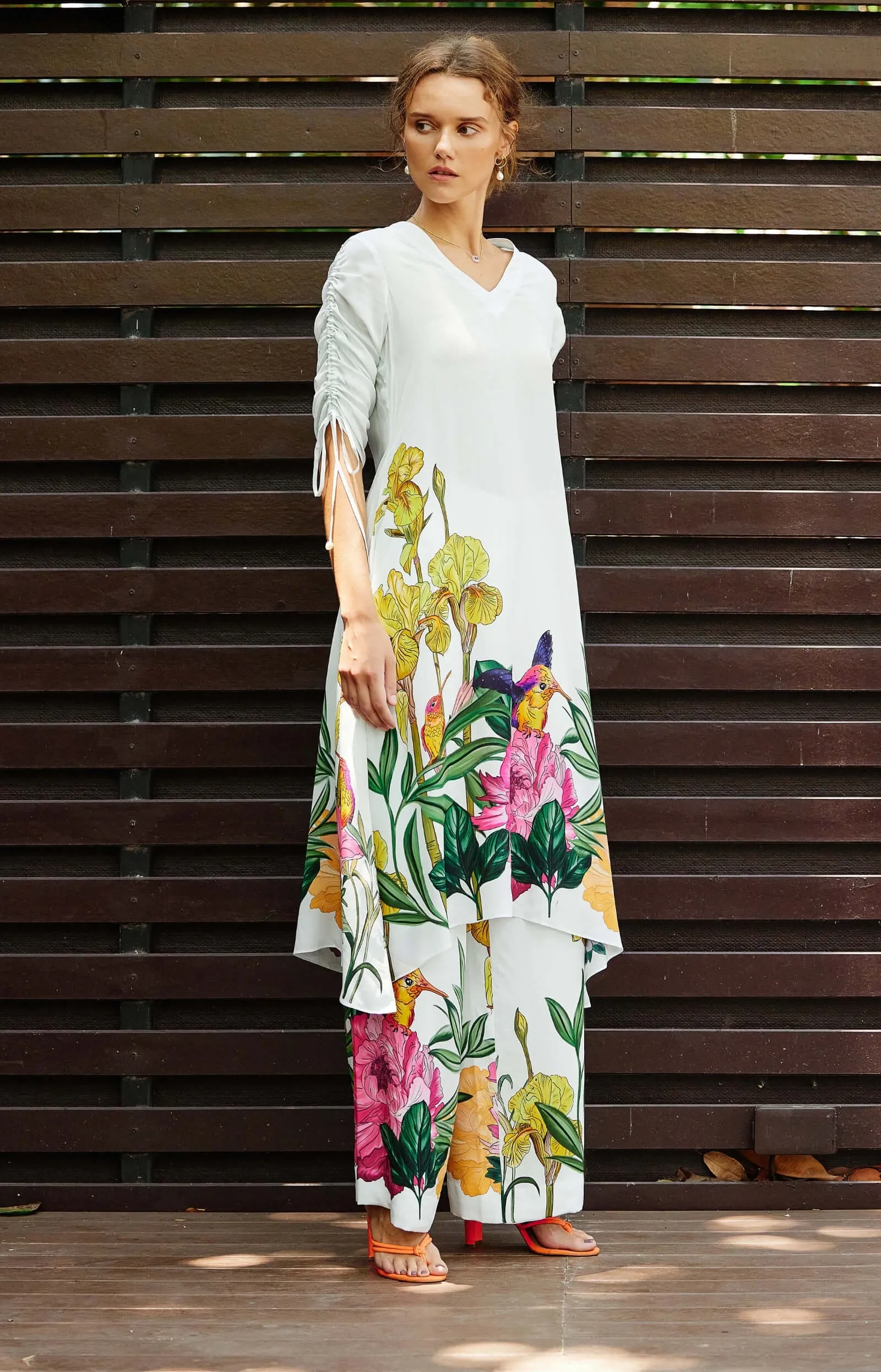 Flourish white kurta and pants