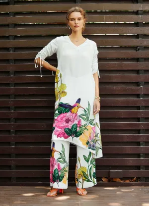 Flourish white kurta and pants