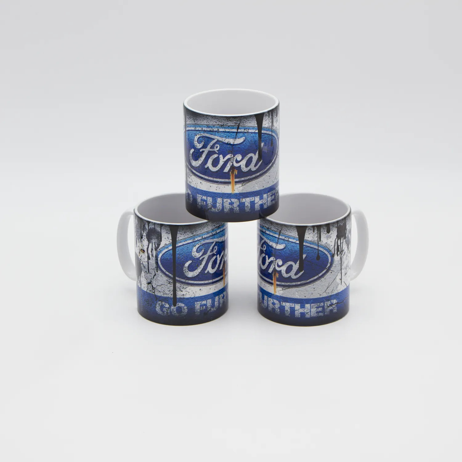 Ford inspired Retro/ Vintage Distressed Look Oil Can Mug - 10z