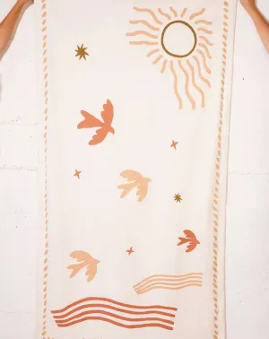 FOUTA AGEAN BEACH TOWEL - BEIGE