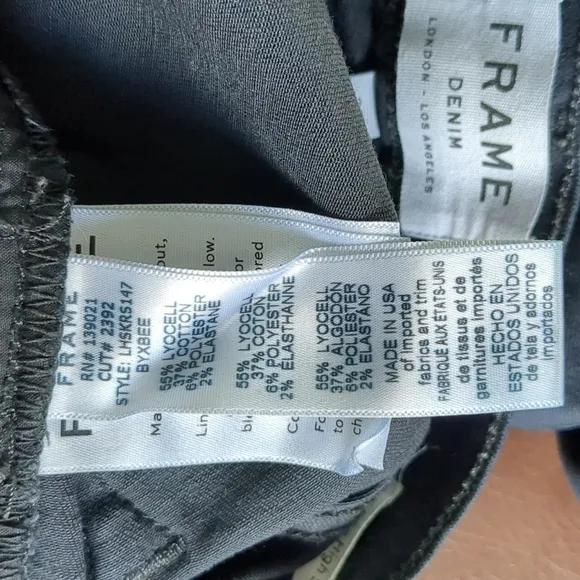FRAME Le High Skinny Raw Stagger Jean Size 25