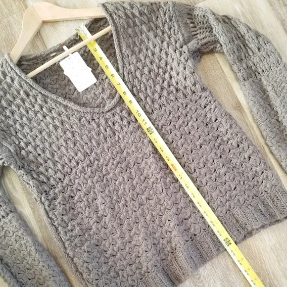Free People Crashing Waves Sweater Chunky Knit Cardigan Oversized Boho NWT