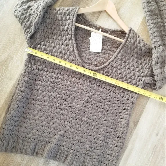 Free People Crashing Waves Sweater Chunky Knit Cardigan Oversized Boho NWT