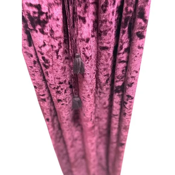 Free People Low Key Crushin’ Velvet Maxi Dress Pomegranate Wine Size S Bohemian