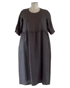 FRILLING & ABLE DRESS - Charcoal
