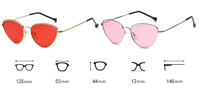 Gafas Retro Cat Eye Femme Fatale Lentes Micas Negras Rojas Rosas VGT-EW-FF-CAT