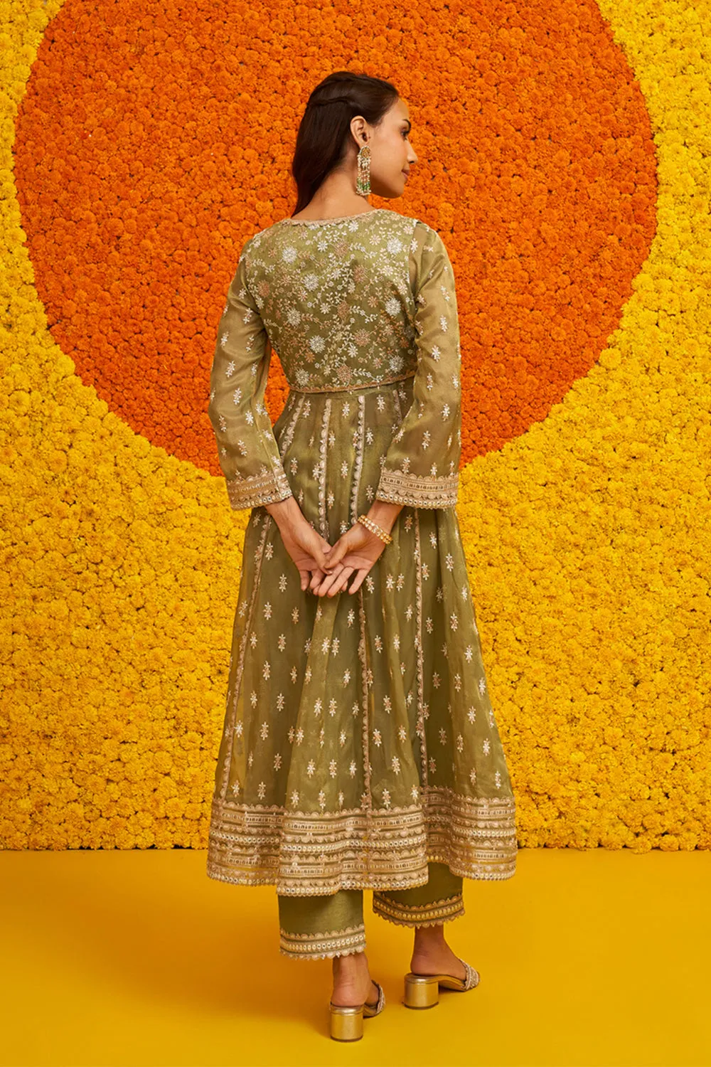 Genda Anarkali Kurta Set