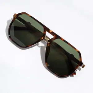 Geometric Shape Aviator Frame  Sunglasses