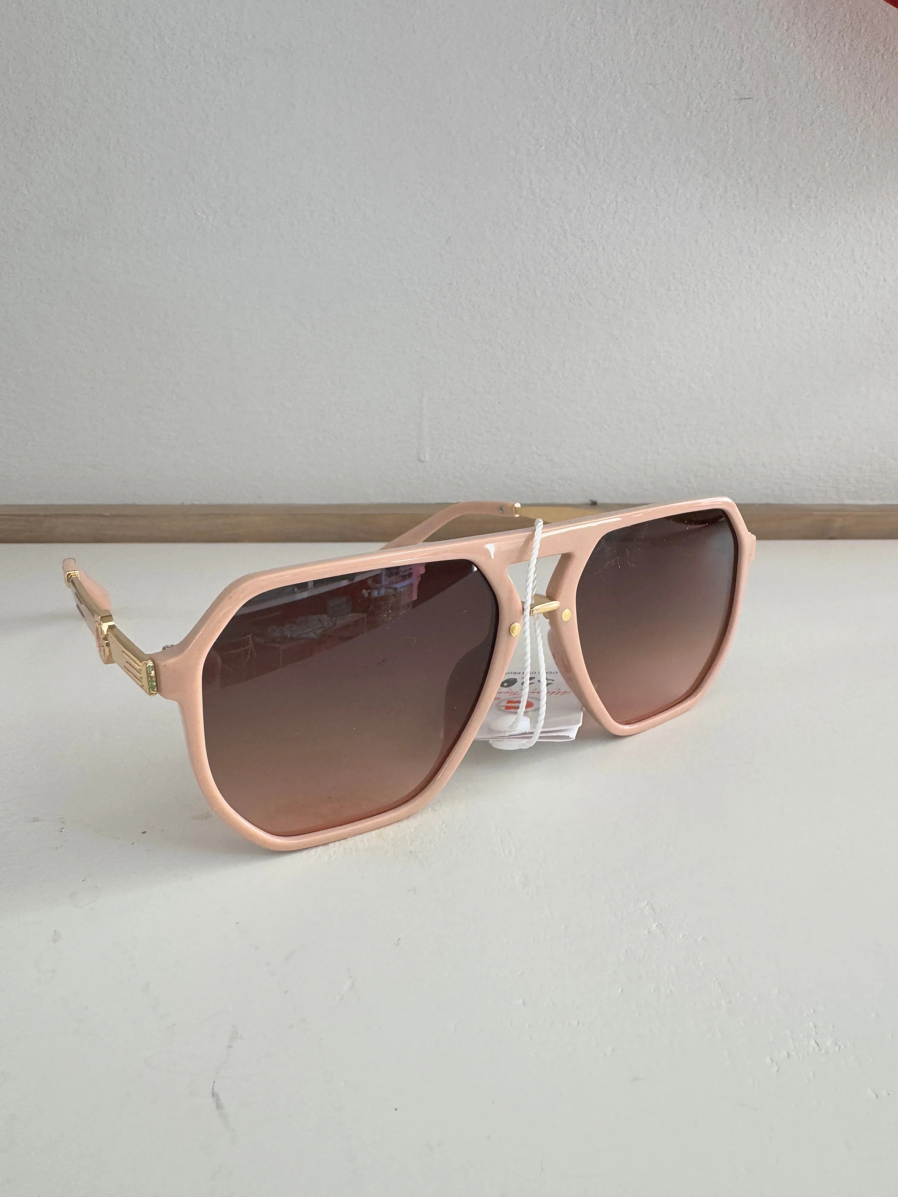 Geometric Shape Aviator Frame  Sunglasses