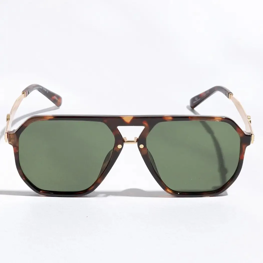 Geometric Shape Aviator Frame  Sunglasses