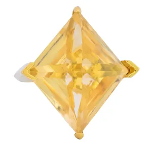 Gillian Packard 1968 British Modernist Citrine 18 Karat Gold Cocktail Ring