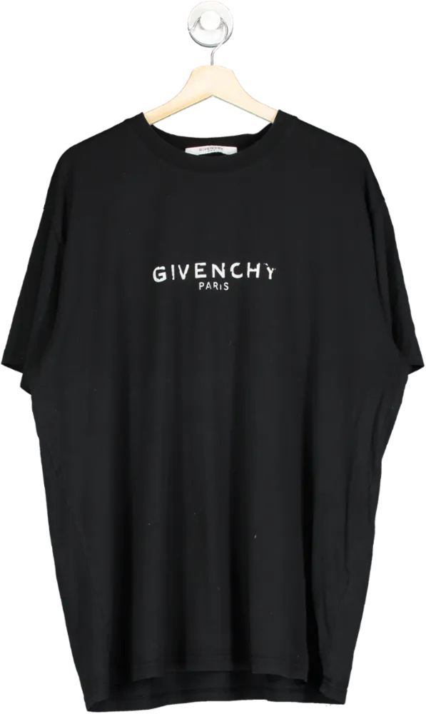 Givenchy Black Oversized Fit Logo T-shirt XL