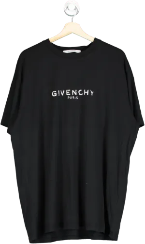 Givenchy Black Oversized Fit Logo T-shirt XL