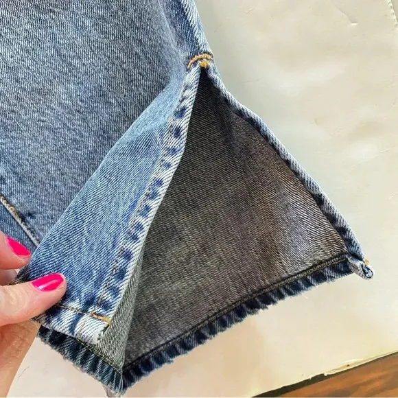 Good American Boy Jeans Womens 10 / 30 High Rise Straight Leg 90s Distressed